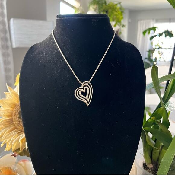 Brighton Reversible Heart Silver Tone Necklace - Picture 3 of 9